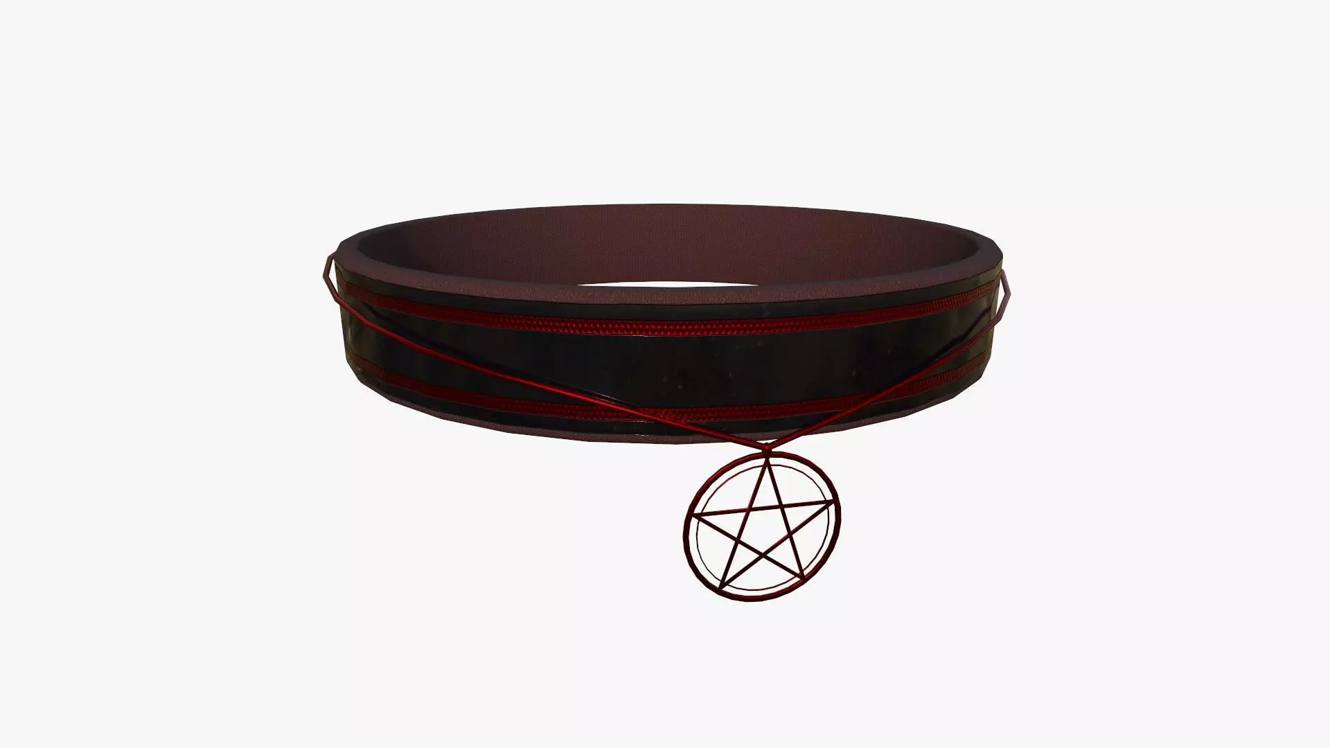 Gothic Collar D03 Black Red - Character Fashion Design Low-poly 3D model
