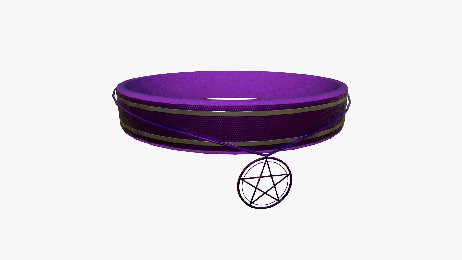 Gothic Collar D04 Purple - Character Fashion Design Low-poly 3D model