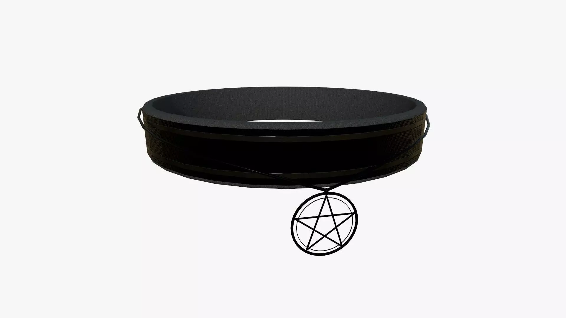 Gothic Collar D05 Full Black - Character Fashion Design Low-poly 3D model