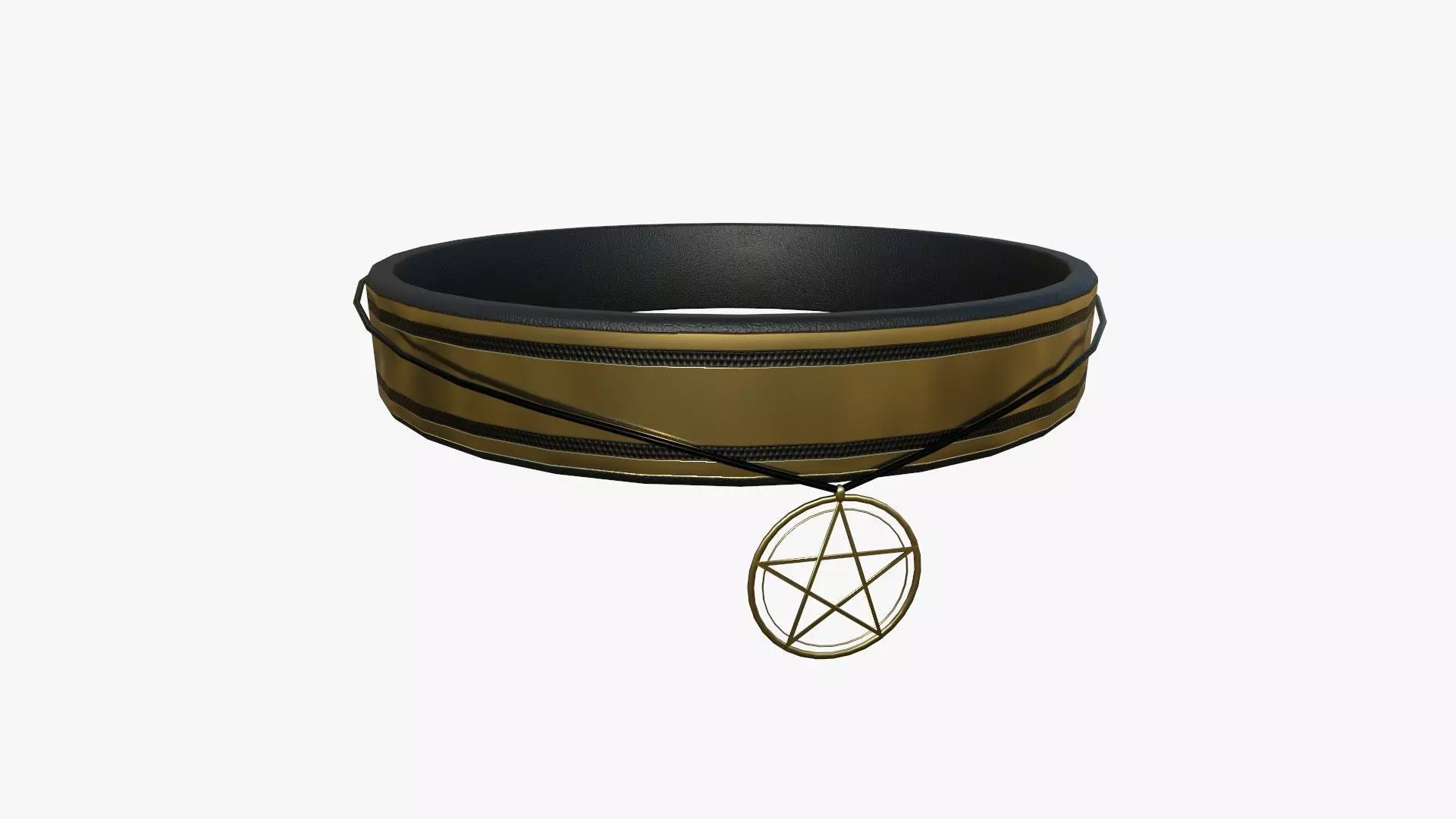 Gothic Collar D06 Gold - Character Fashion Design Low-poly 3D model