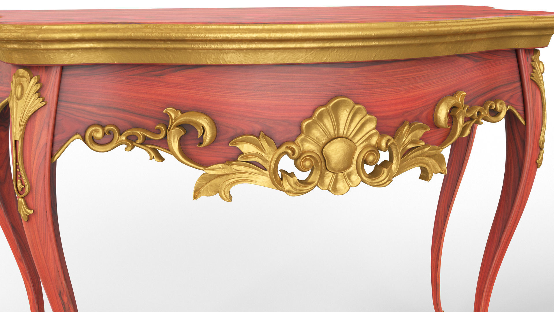 Wooden classic console table 01 04 3D model_12