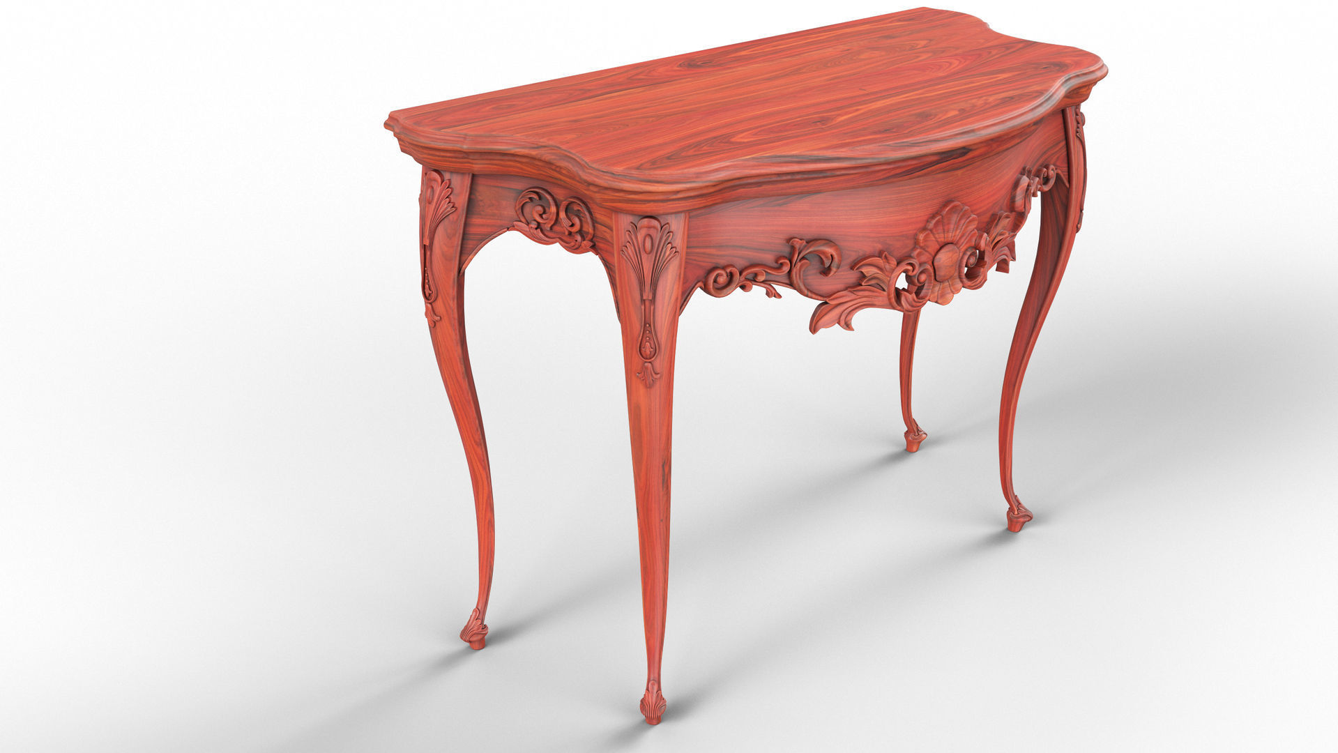 Wooden classic console table 01 04 3D model_2