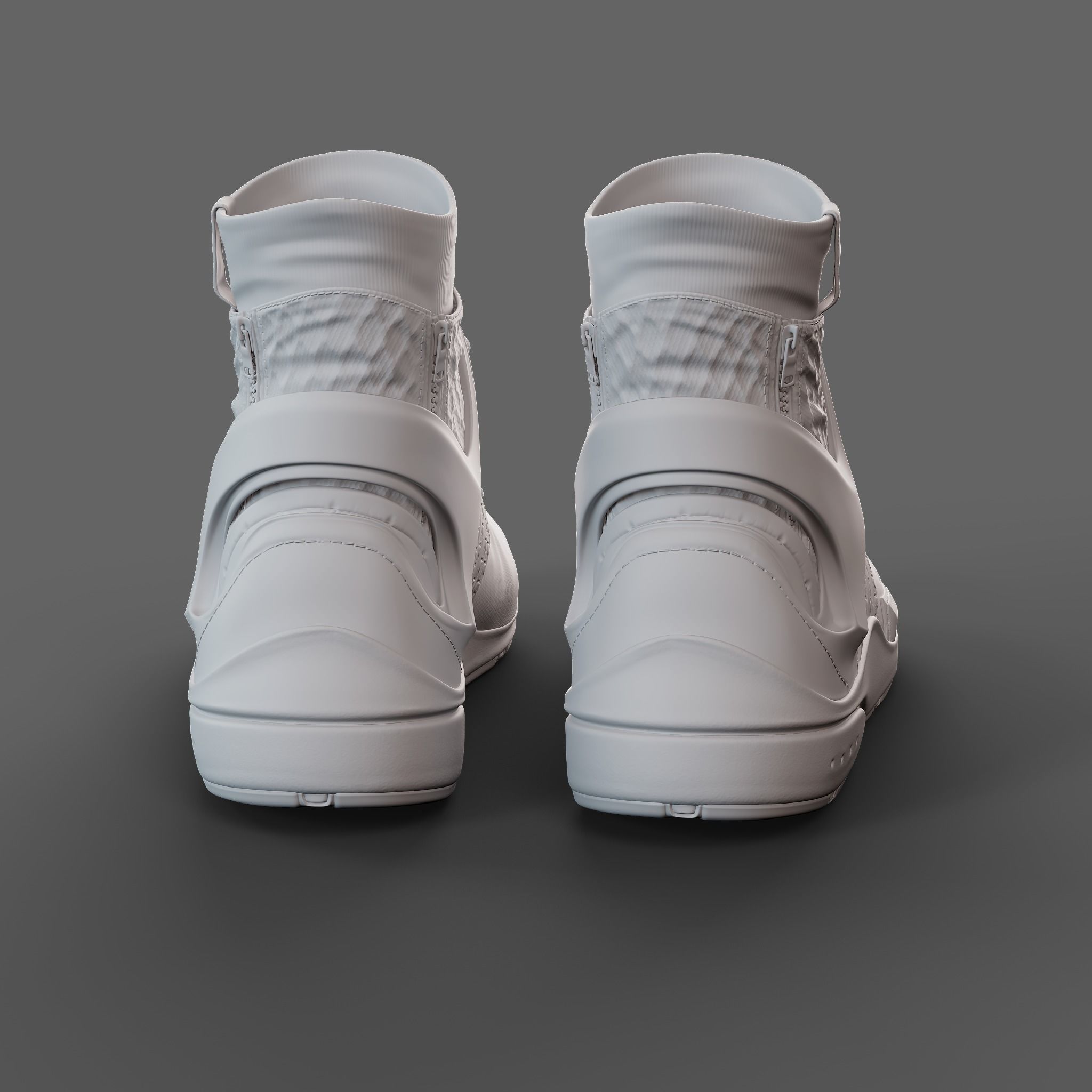 Realistic Cyberpunk Sport Shoes 3D model_5