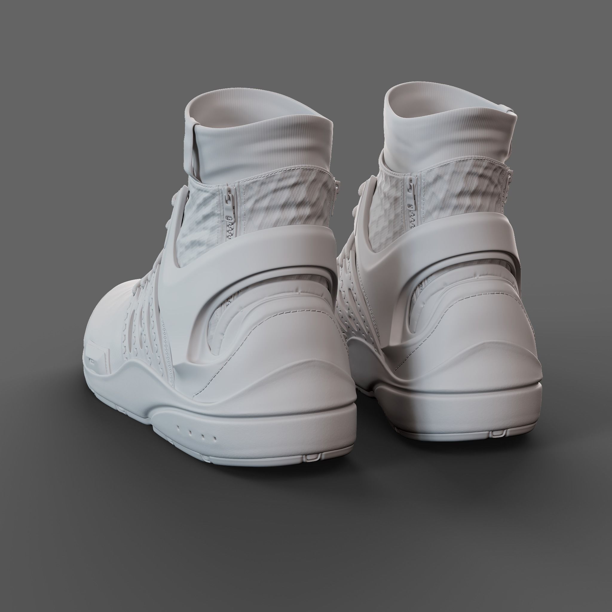 Realistic Cyberpunk Sport Shoes 3D model_4