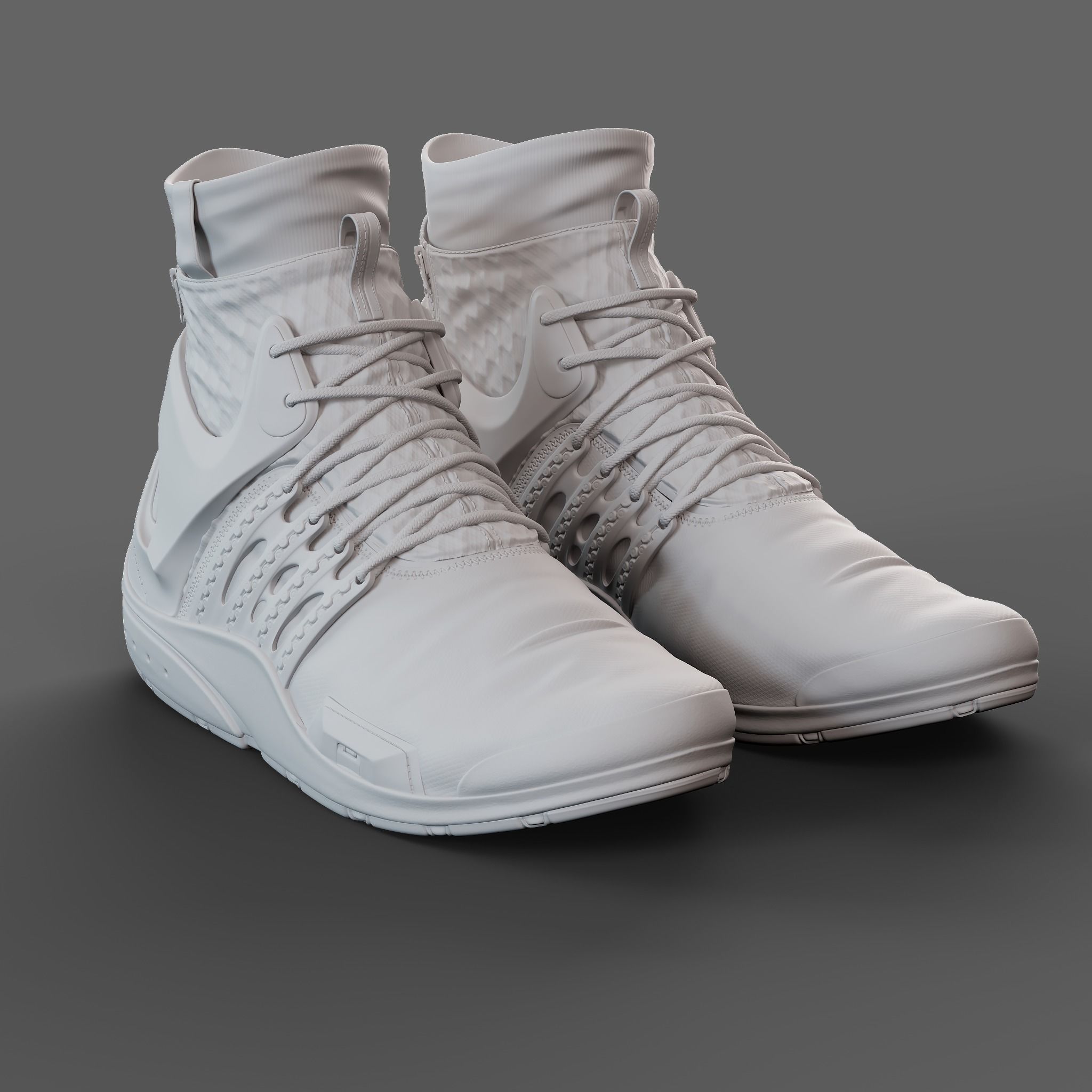 Realistic Cyberpunk Sport Shoes 3D model_10