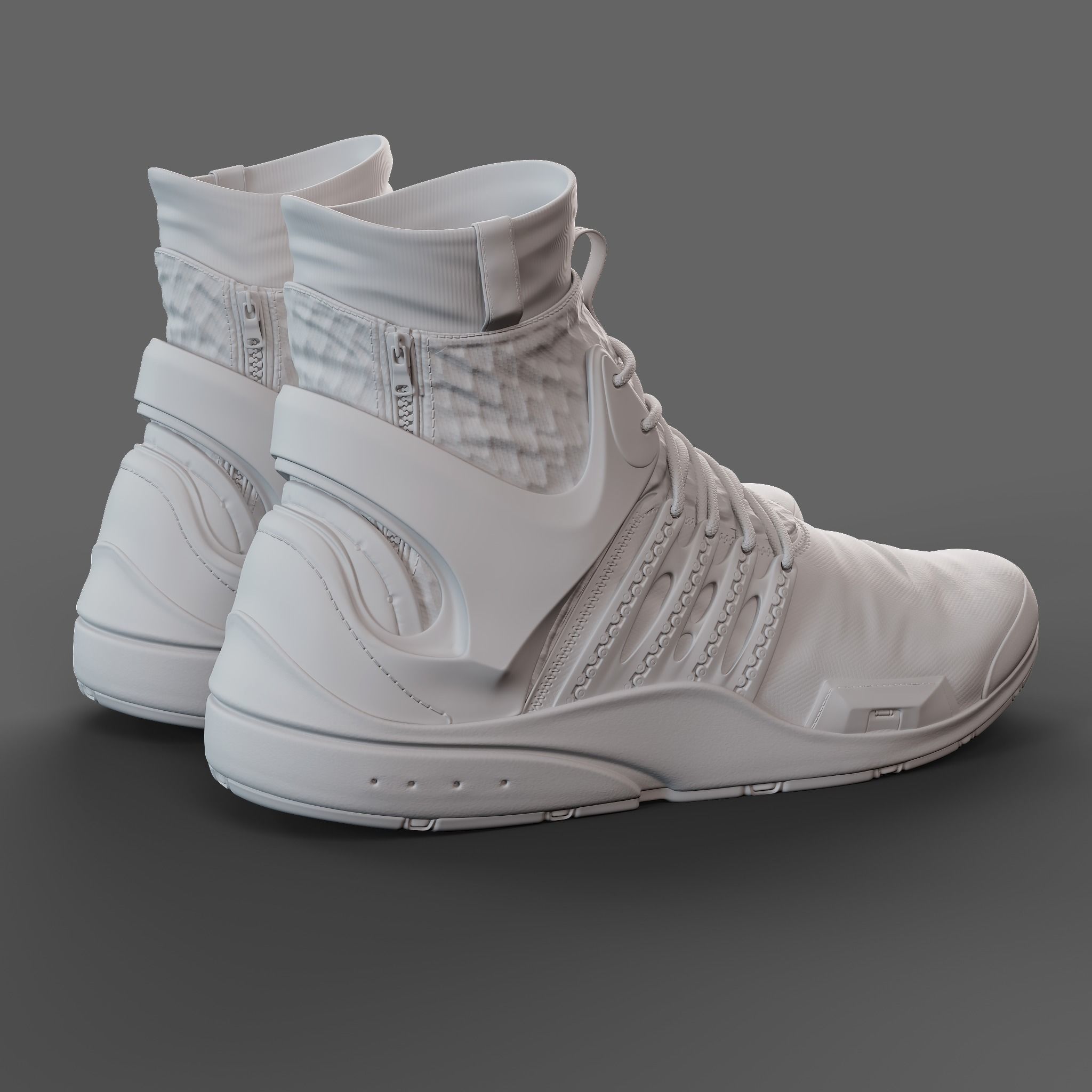 Realistic Cyberpunk Sport Shoes 3D model_7