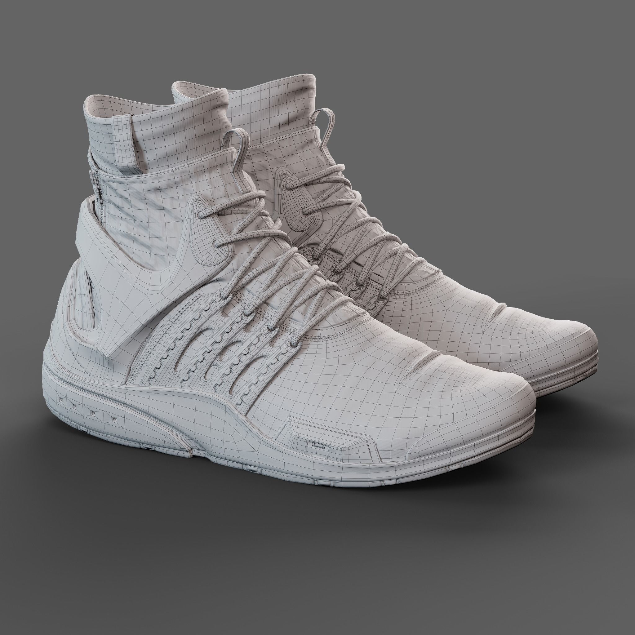 Realistic Cyberpunk Sport Shoes 3D model_22