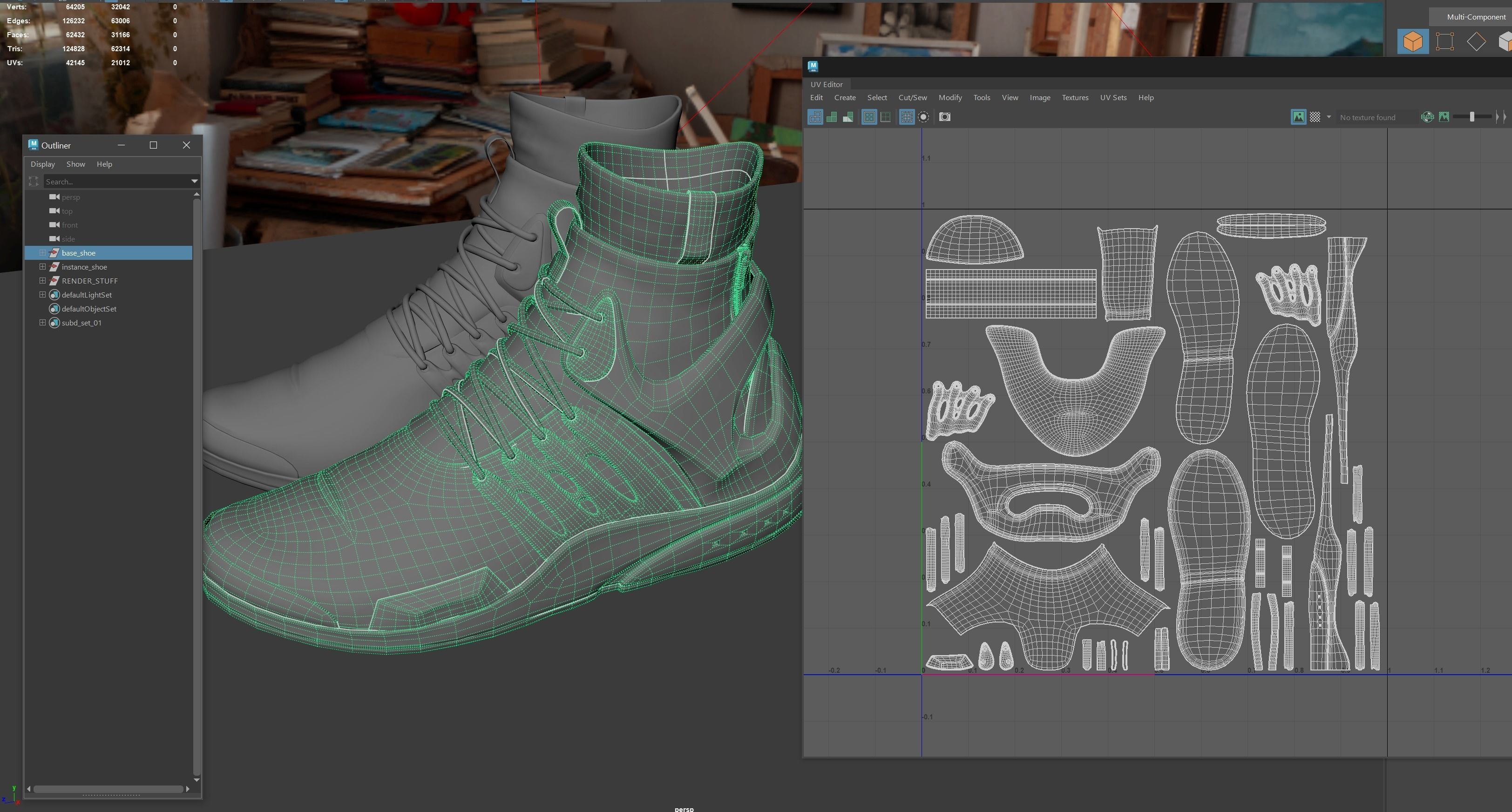 Realistic Cyberpunk Sport Shoes 3D model_35