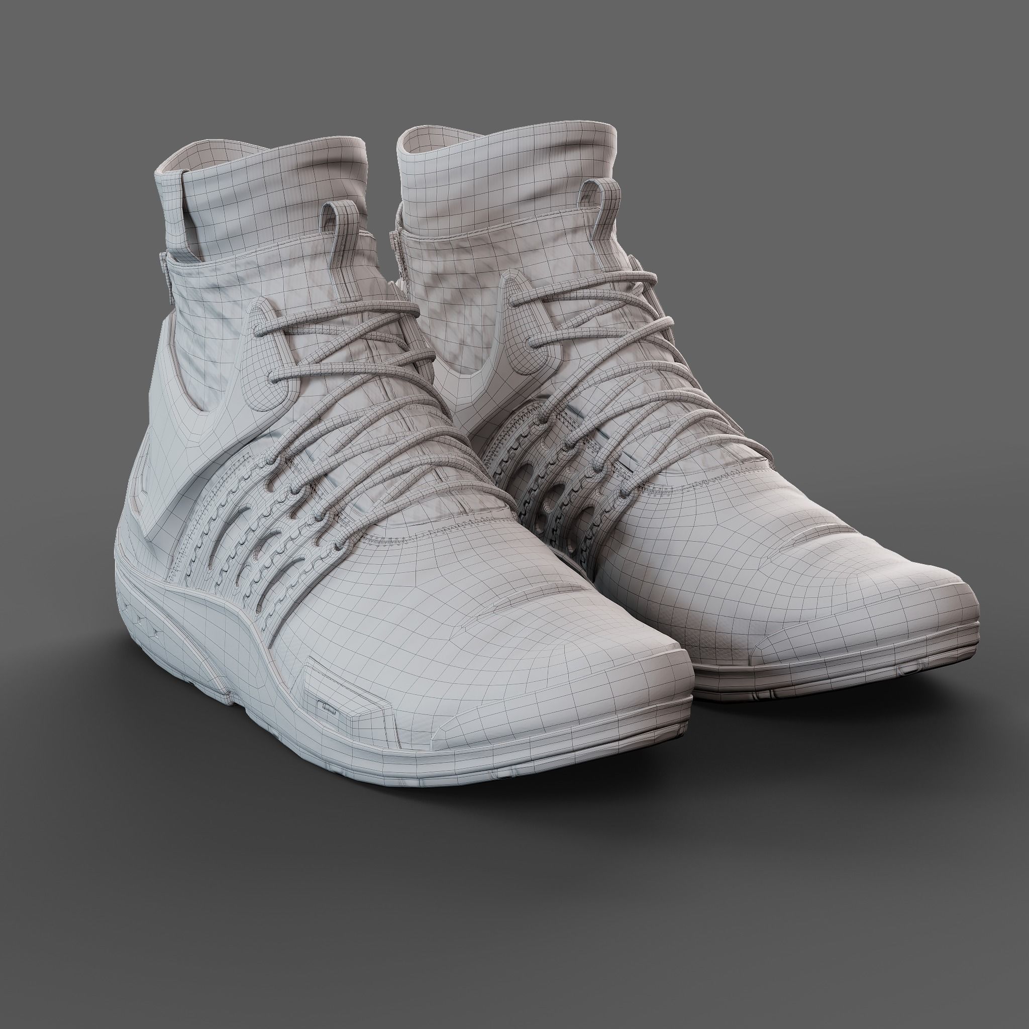 Realistic Cyberpunk Sport Shoes 3D model_23