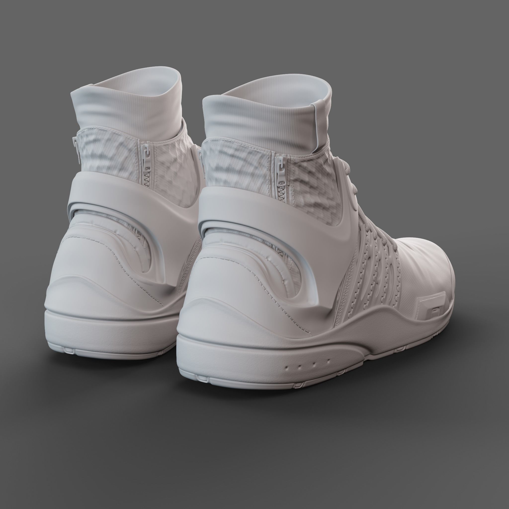 Realistic Cyberpunk Sport Shoes 3D model_6