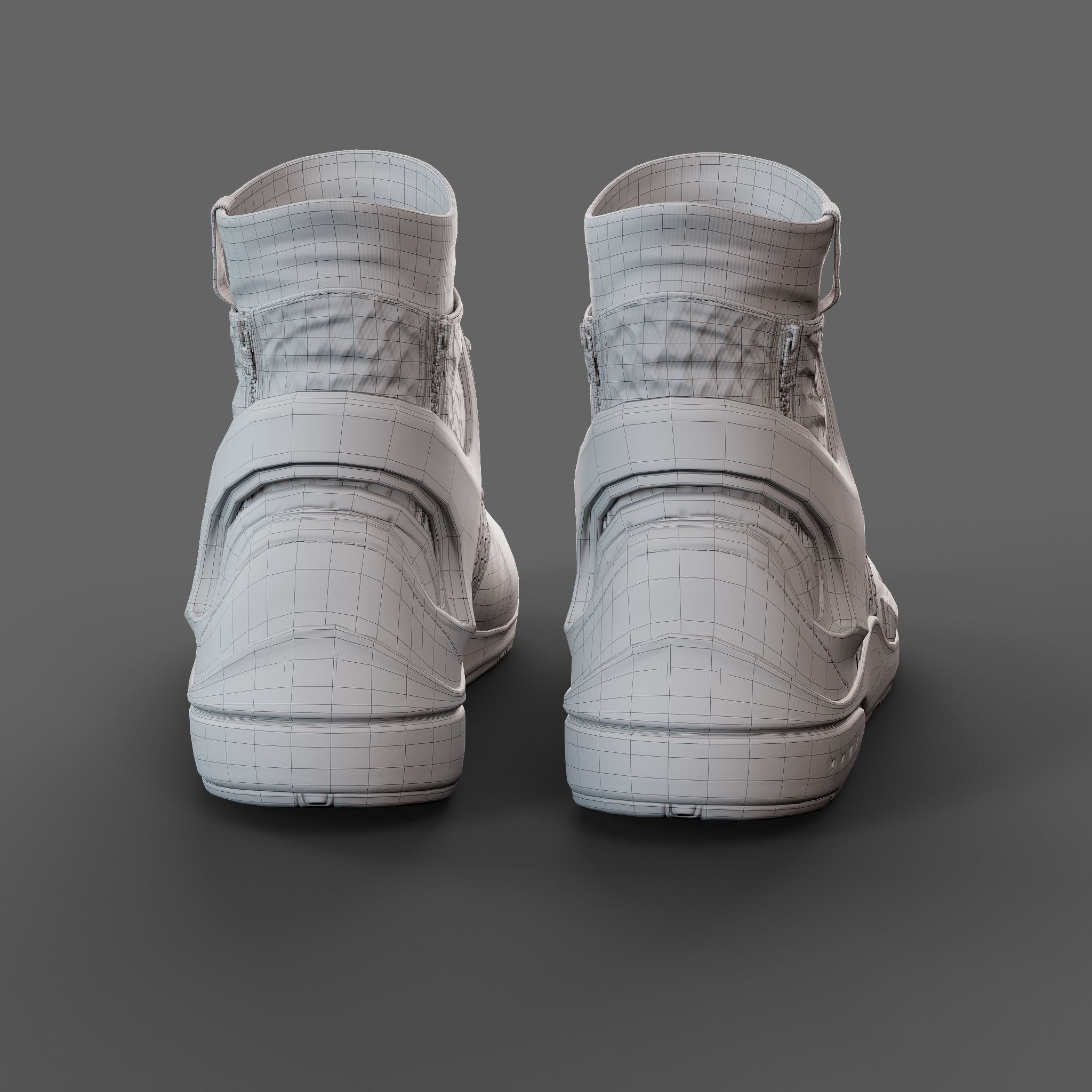 Realistic Cyberpunk Sport Shoes 3D model_18