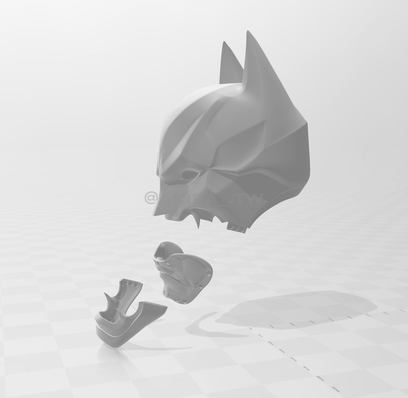 Batman Samurai Helmet Cosplay 3D print model_13