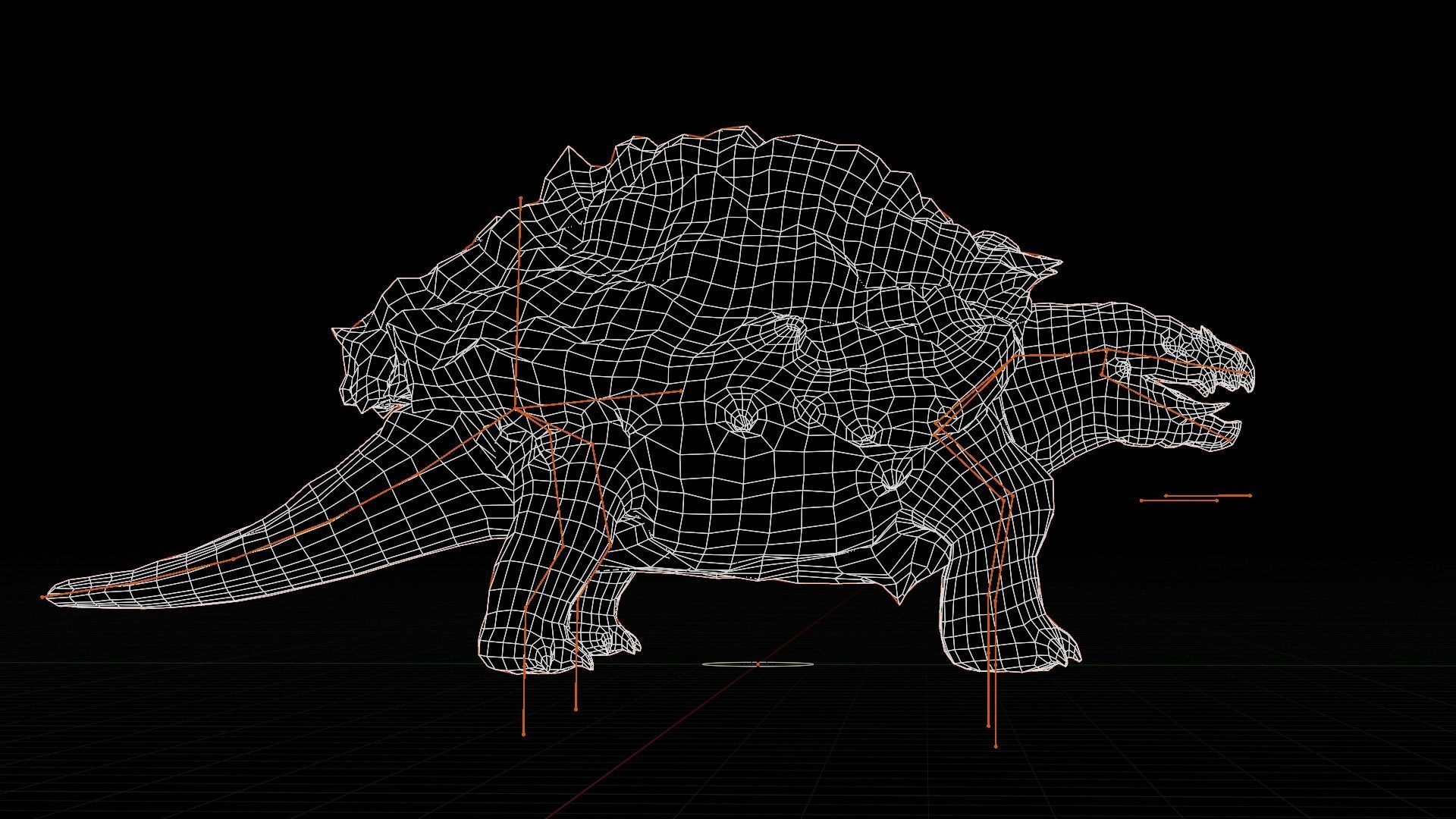 Golem tortoise monster Low-poly 3D model_18