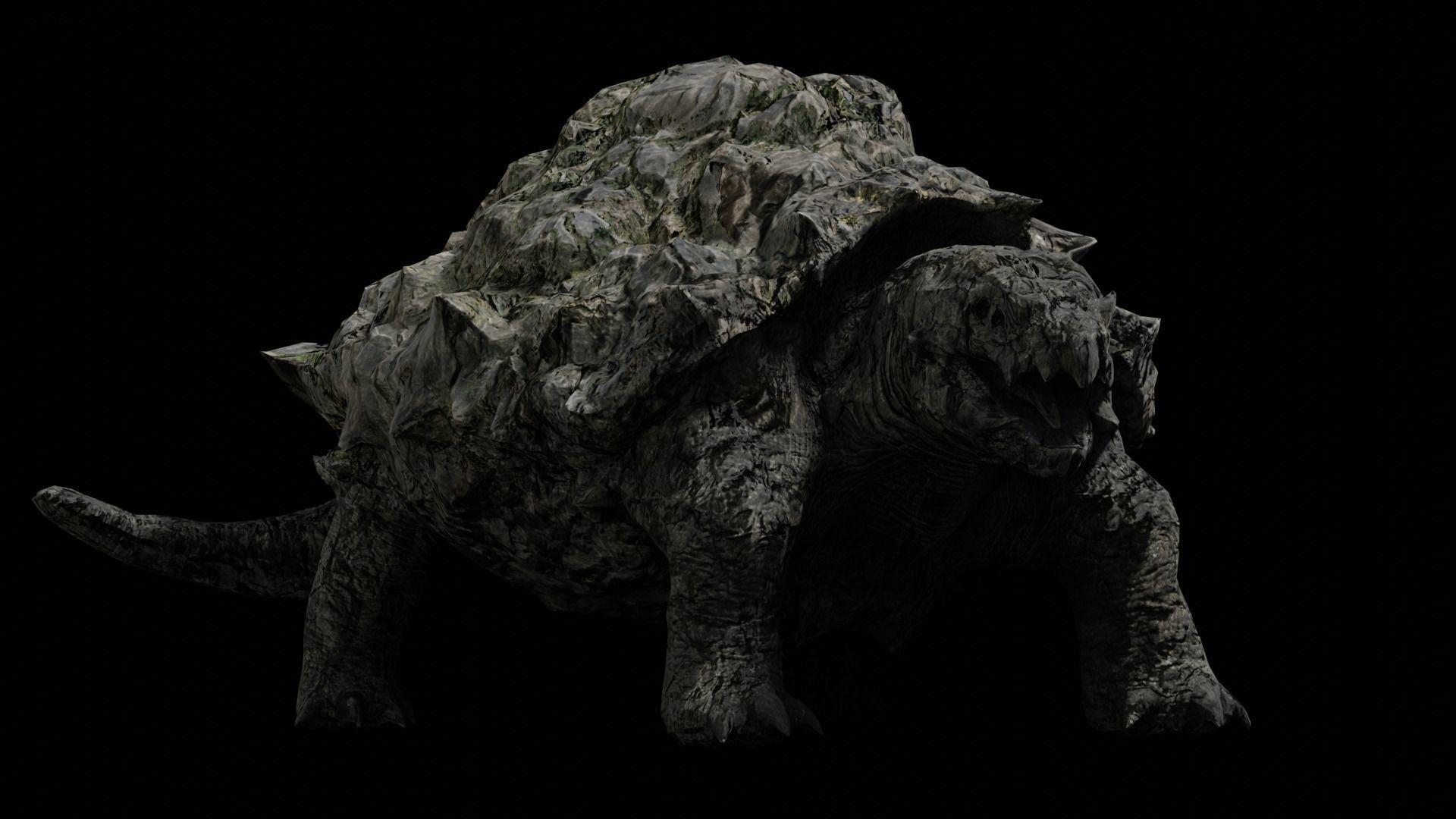 Golem tortoise monster Low-poly 3D model_27