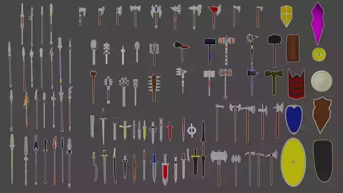 Low Poly Weapons Pack 2 DISCOUNT