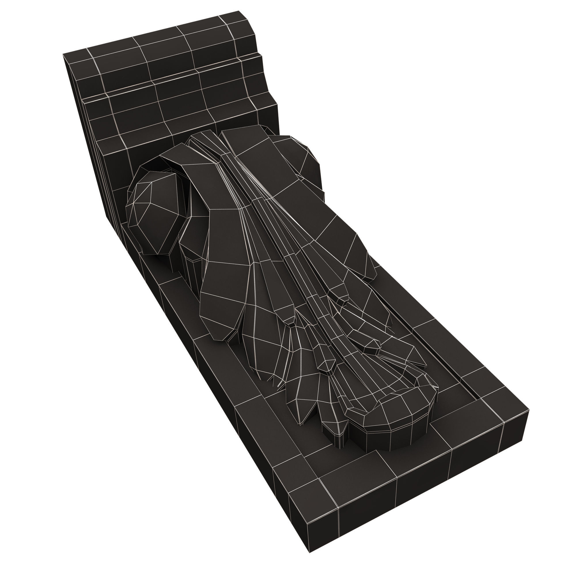 Corbel Carved 010 Low-poly 3D model_17