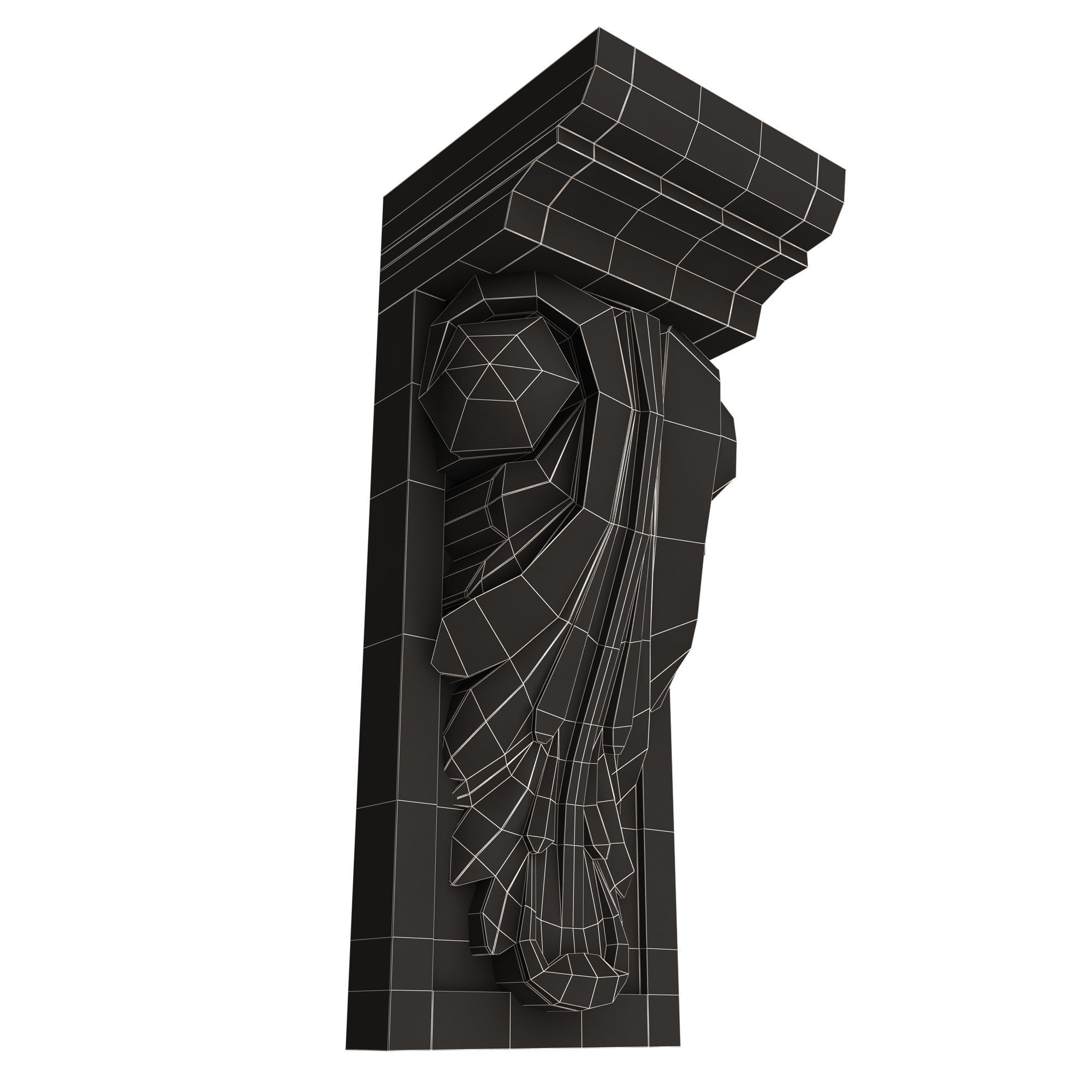 Corbel Carved 010 Low-poly 3D model_15