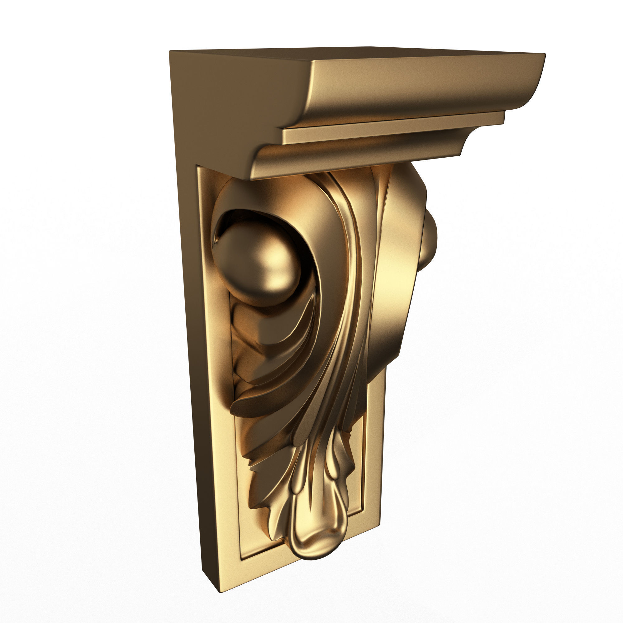 Corbel Carved 010 Low-poly 3D model_1