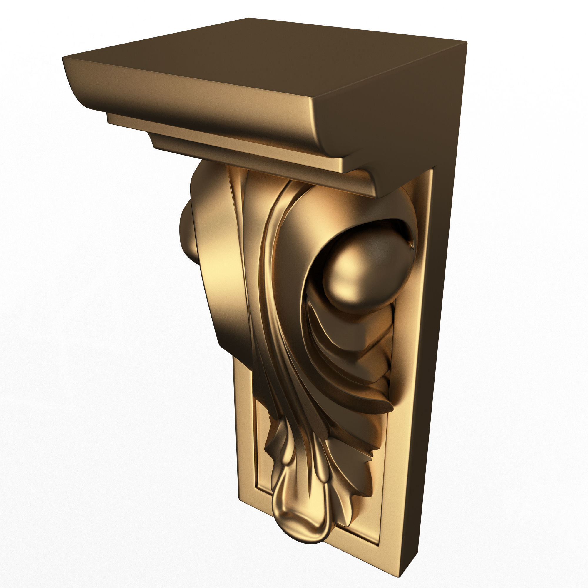 Corbel Carved 010 Low-poly 3D model_2