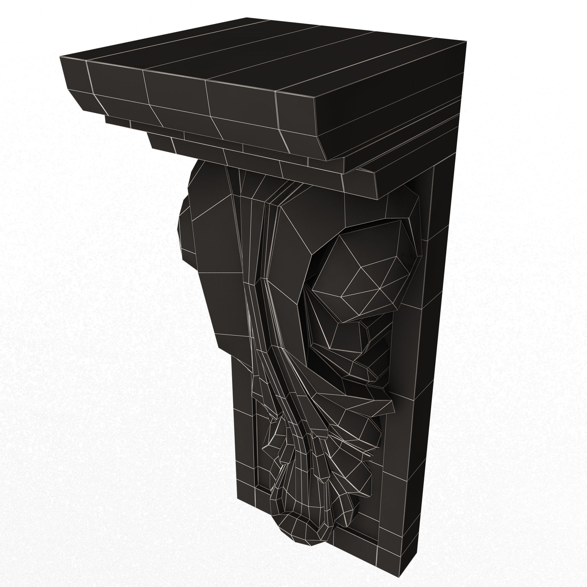 Corbel Carved 010 Low-poly 3D model_14