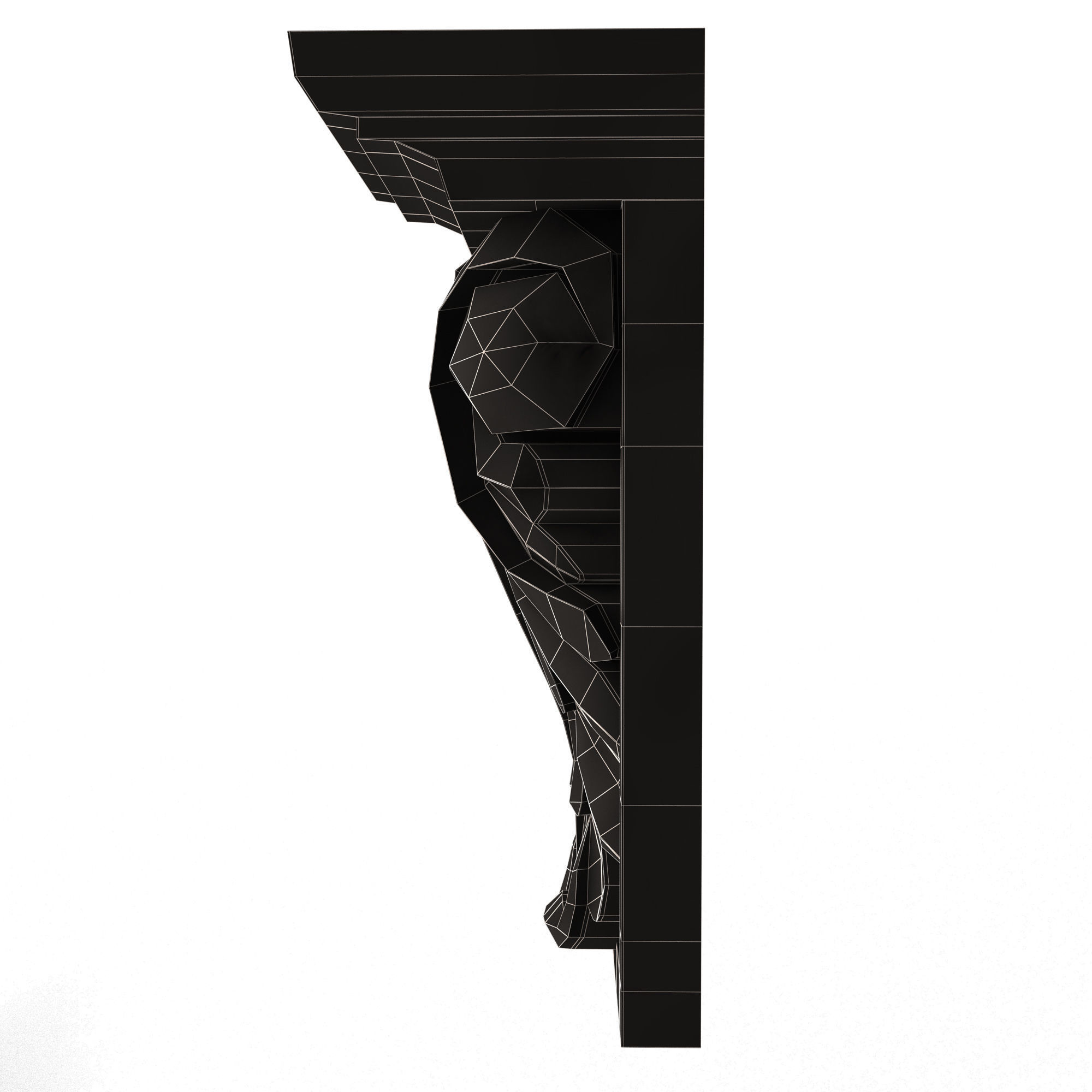 Corbel Carved 010 Low-poly 3D model_16