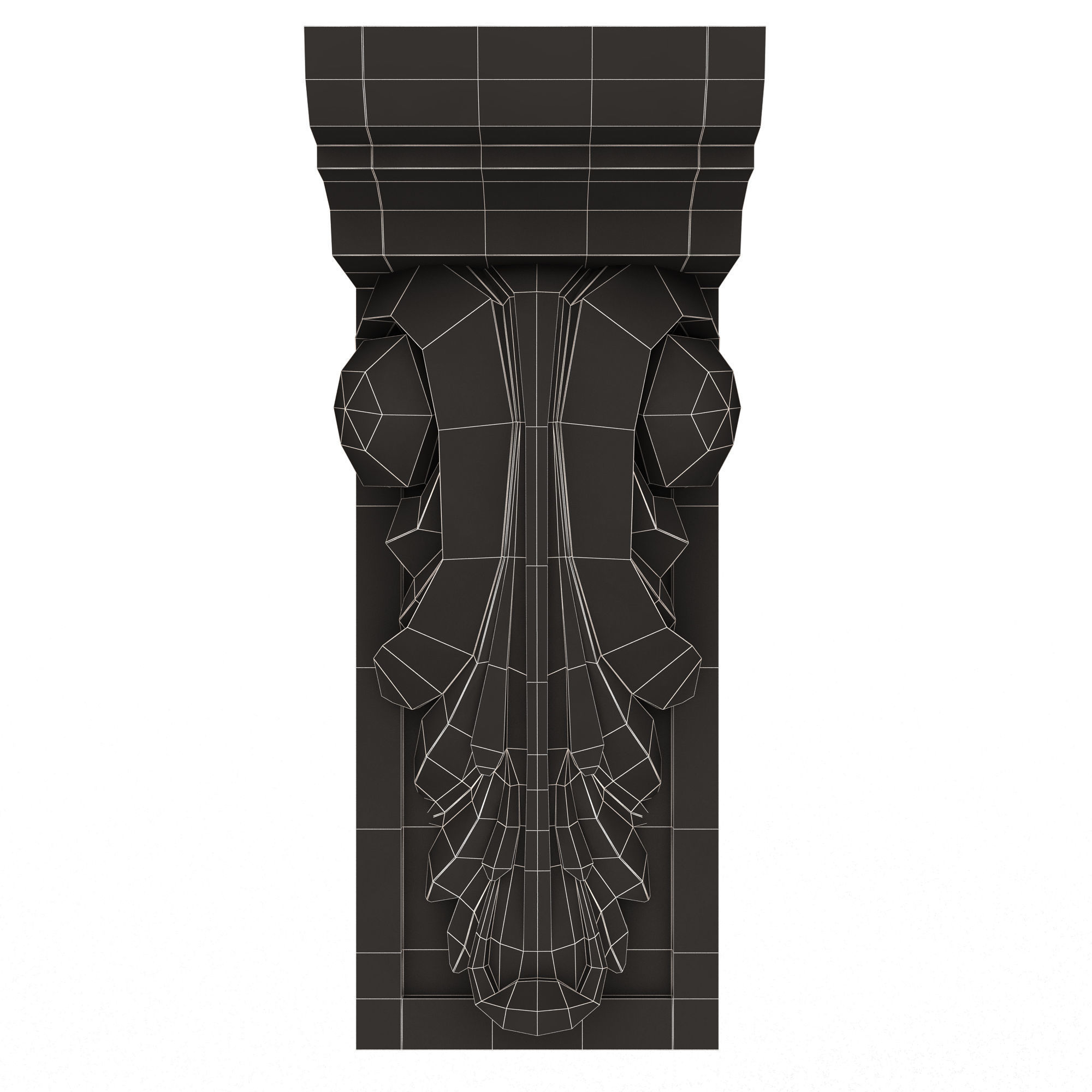 Corbel Carved 010 Low-poly 3D model_12