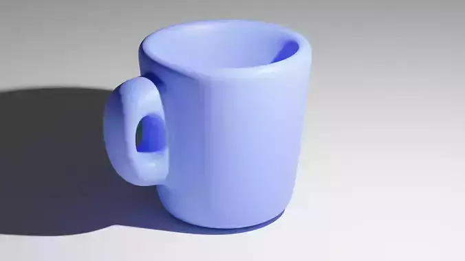 Mug 3D model cup with handle
