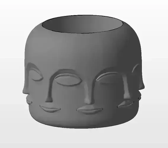 Nordic face design flower pot 