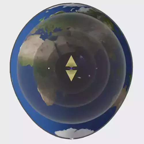 Hollow Earth 3D Model animation 1 Year  3D model