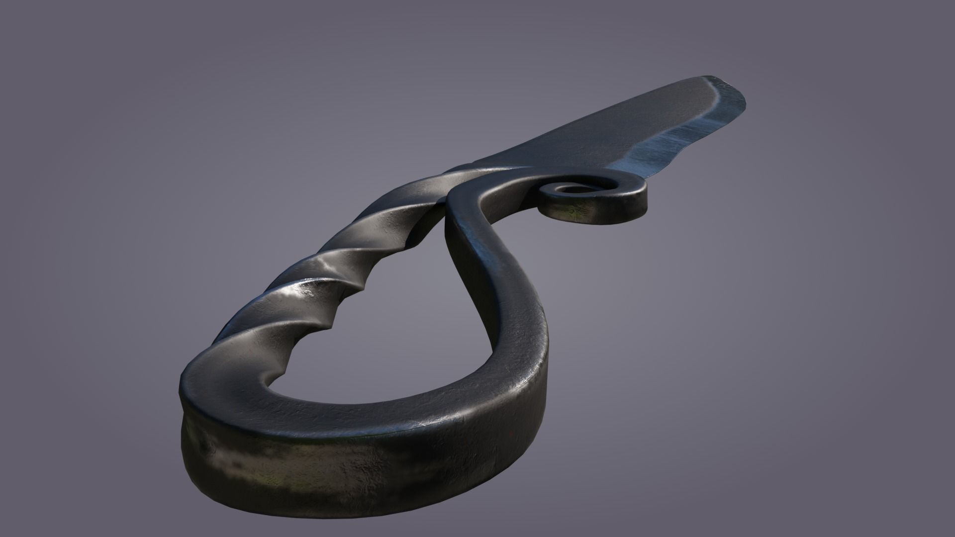 Blacksmith knife 3D model_3
