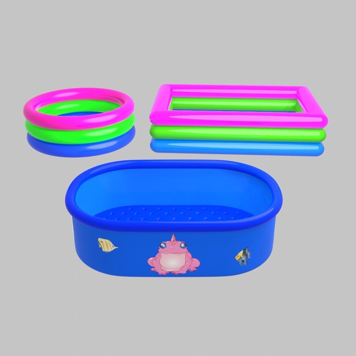 Inflatable pools 3D Model Collection_4