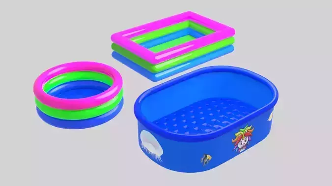 Inflatable pools 3D Model Collection