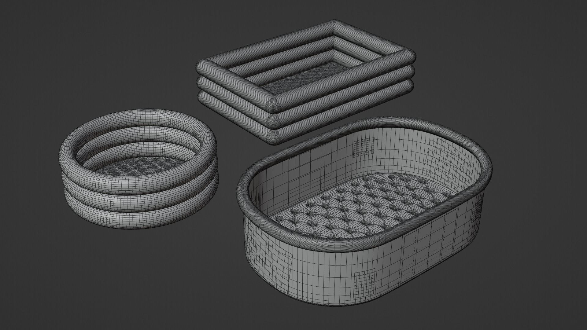 Inflatable pools 3D Model Collection_3