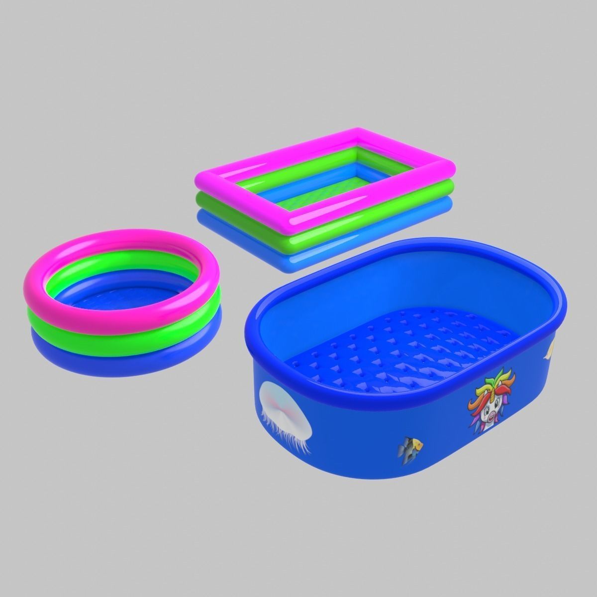 Inflatable pools 3D Model Collection_25