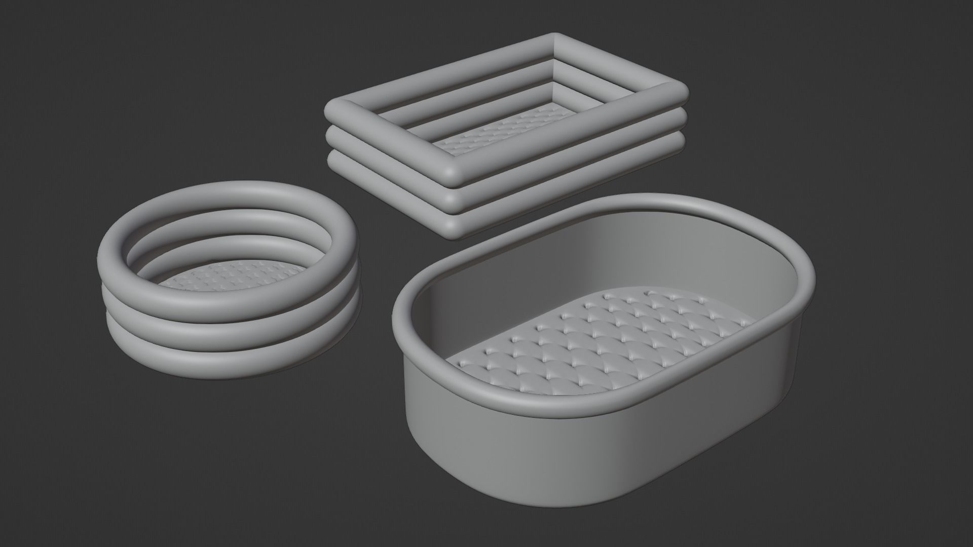 Inflatable pools 3D Model Collection_2