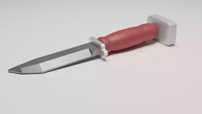 Combat Knife Low-poly 3D model Low-poly 3D model