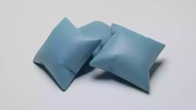 Low Poly Couch Pillow 3D model