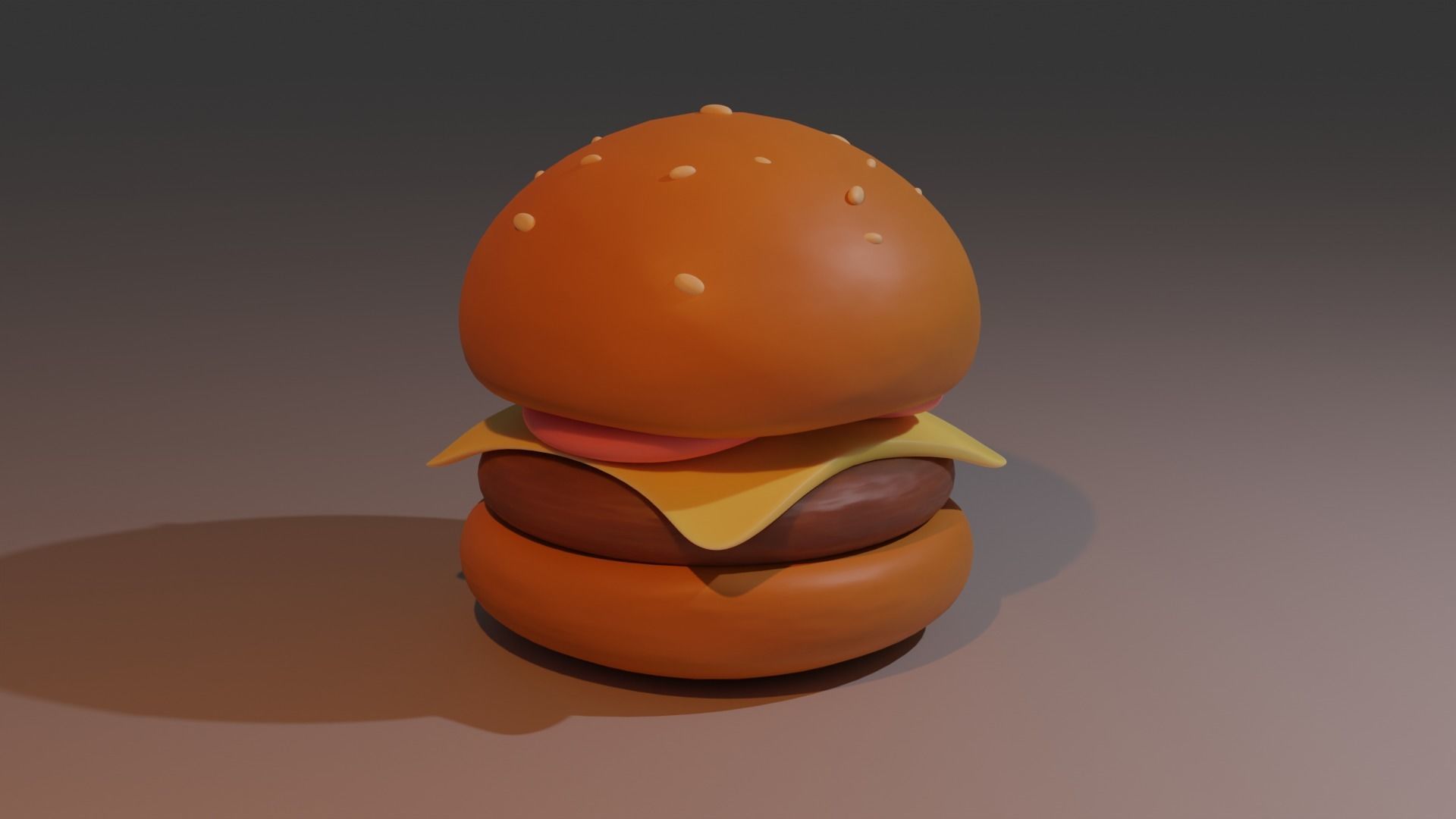 Burger low-poly ready to game Low-poly 3D model_6