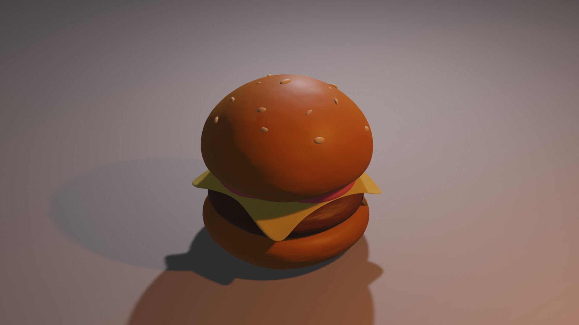 Burger low-poly ready to game Low-poly 3D model_8