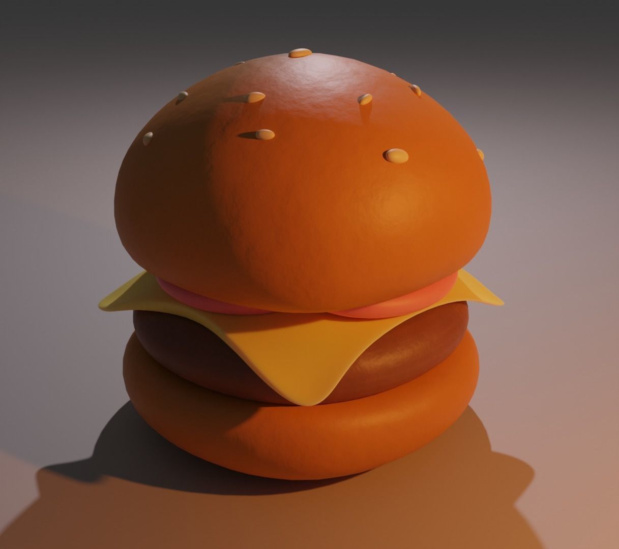Burger low-poly ready to game Low-poly 3D model_5