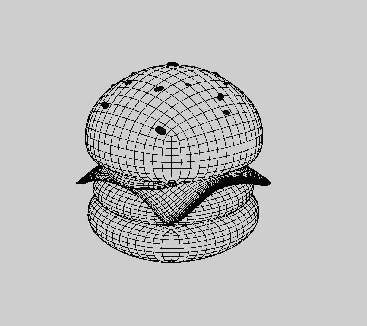 Burger low-poly ready to game Low-poly 3D model_11