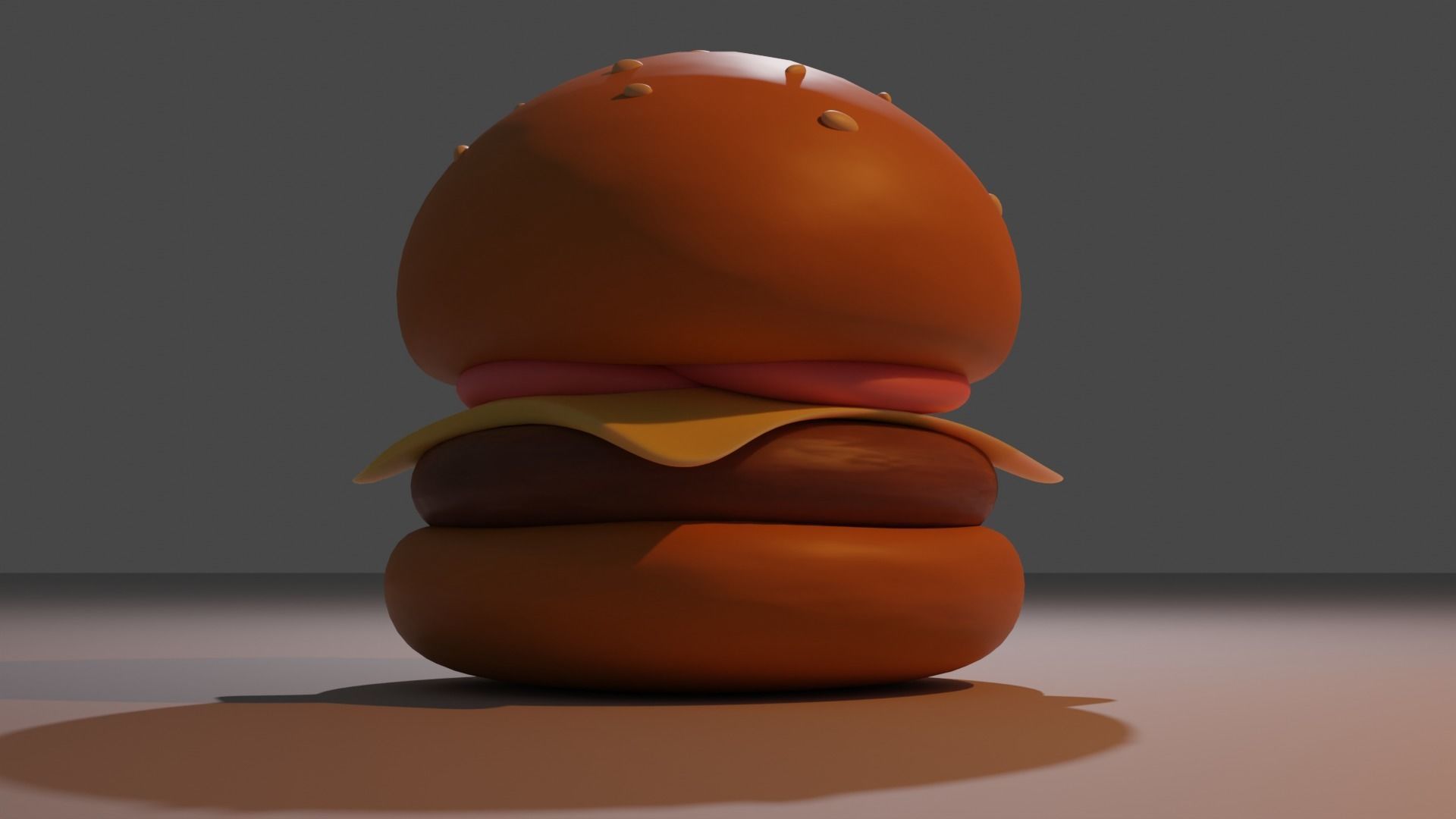 Burger low-poly ready to game Low-poly 3D model_2