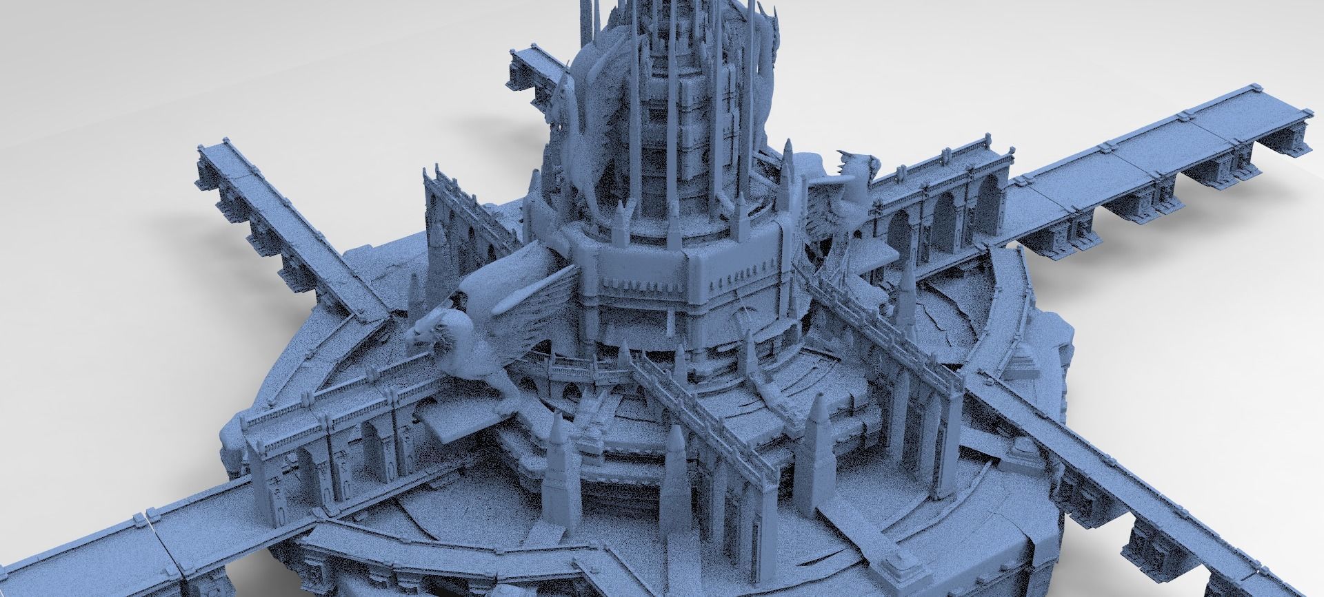 Medieval Lion Tower Fort 4 3D model_1