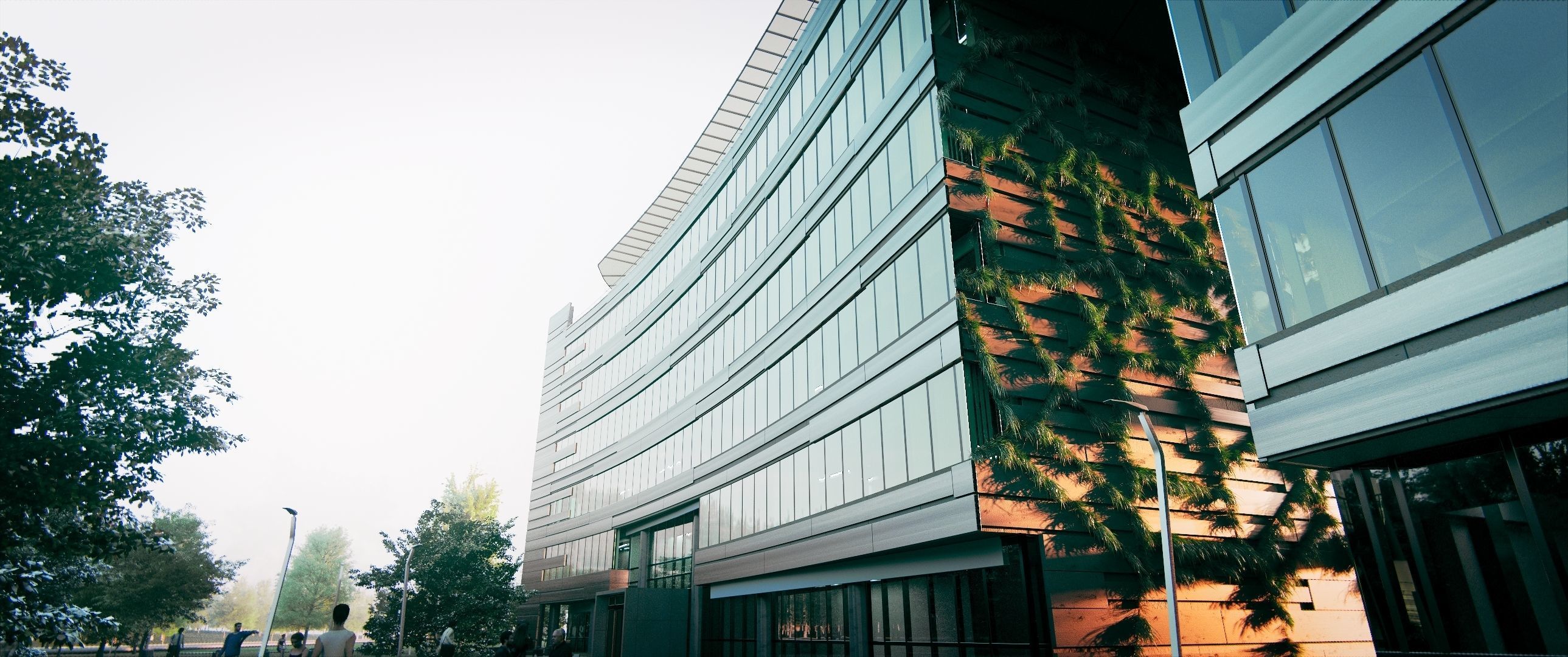 Glass Office Building - Day and Night 3D model_13