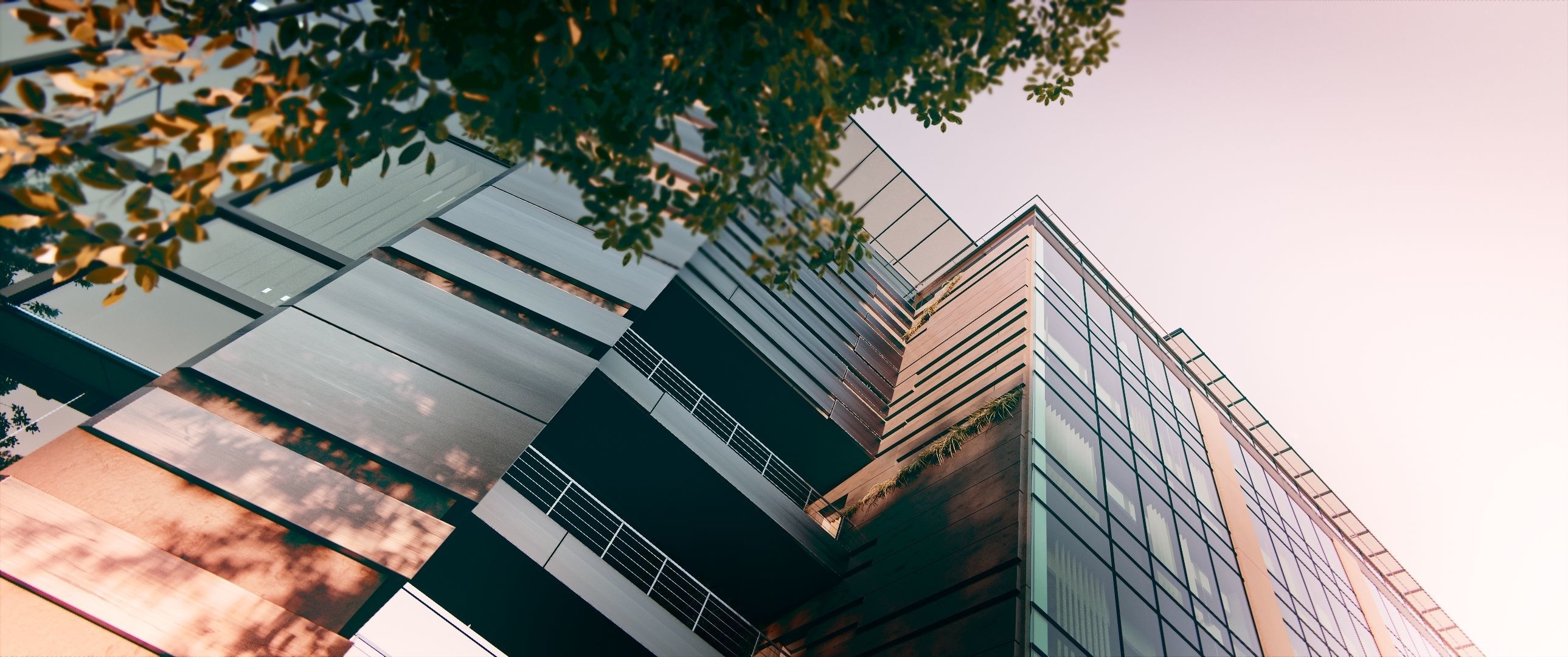 Glass Office Building - Day and Night 3D model_10