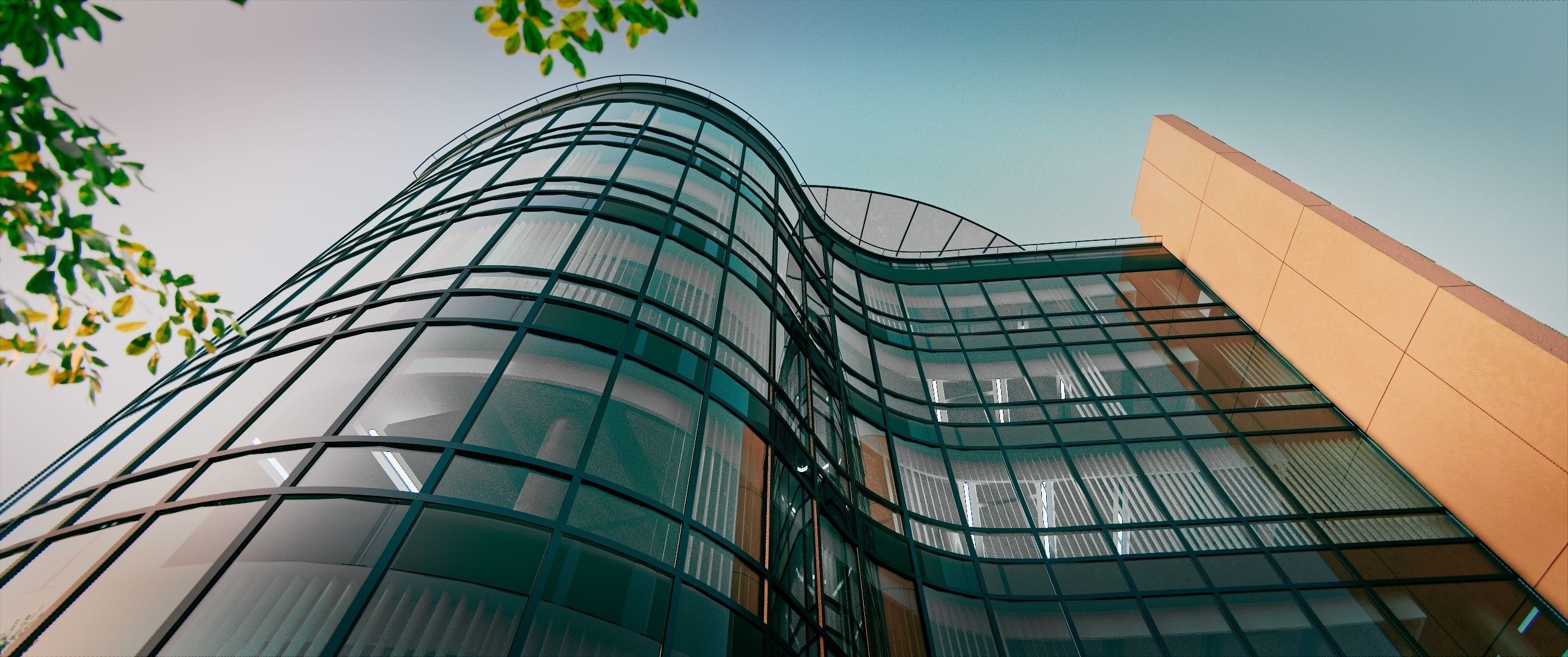 Glass Office Building - Day and Night 3D model_17