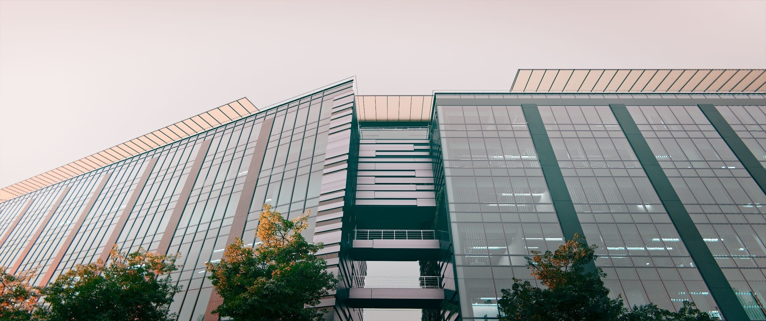 Glass Office Building - Day and Night 3D model_5