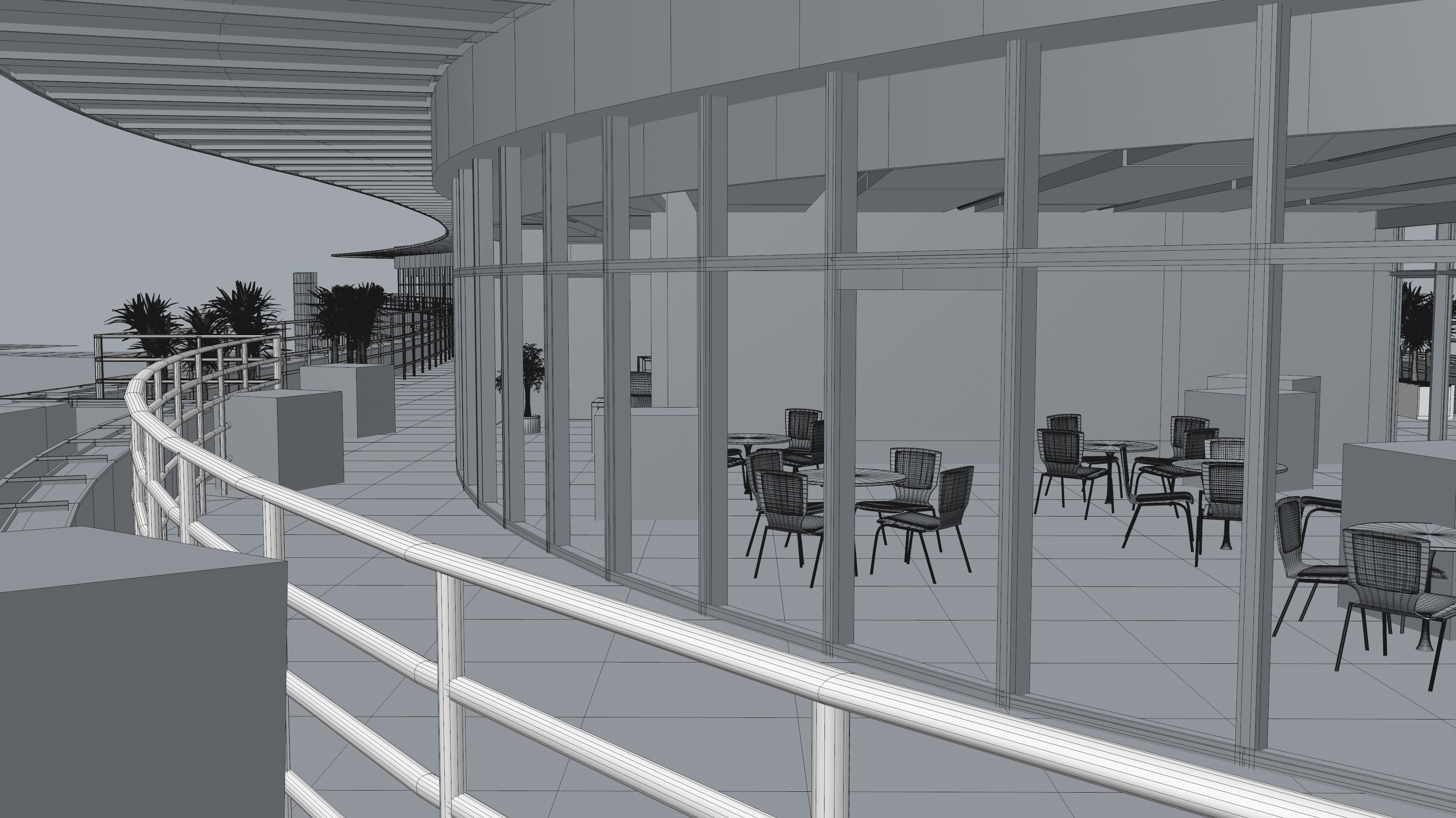 Glass Office Building - Day and Night 3D model_51