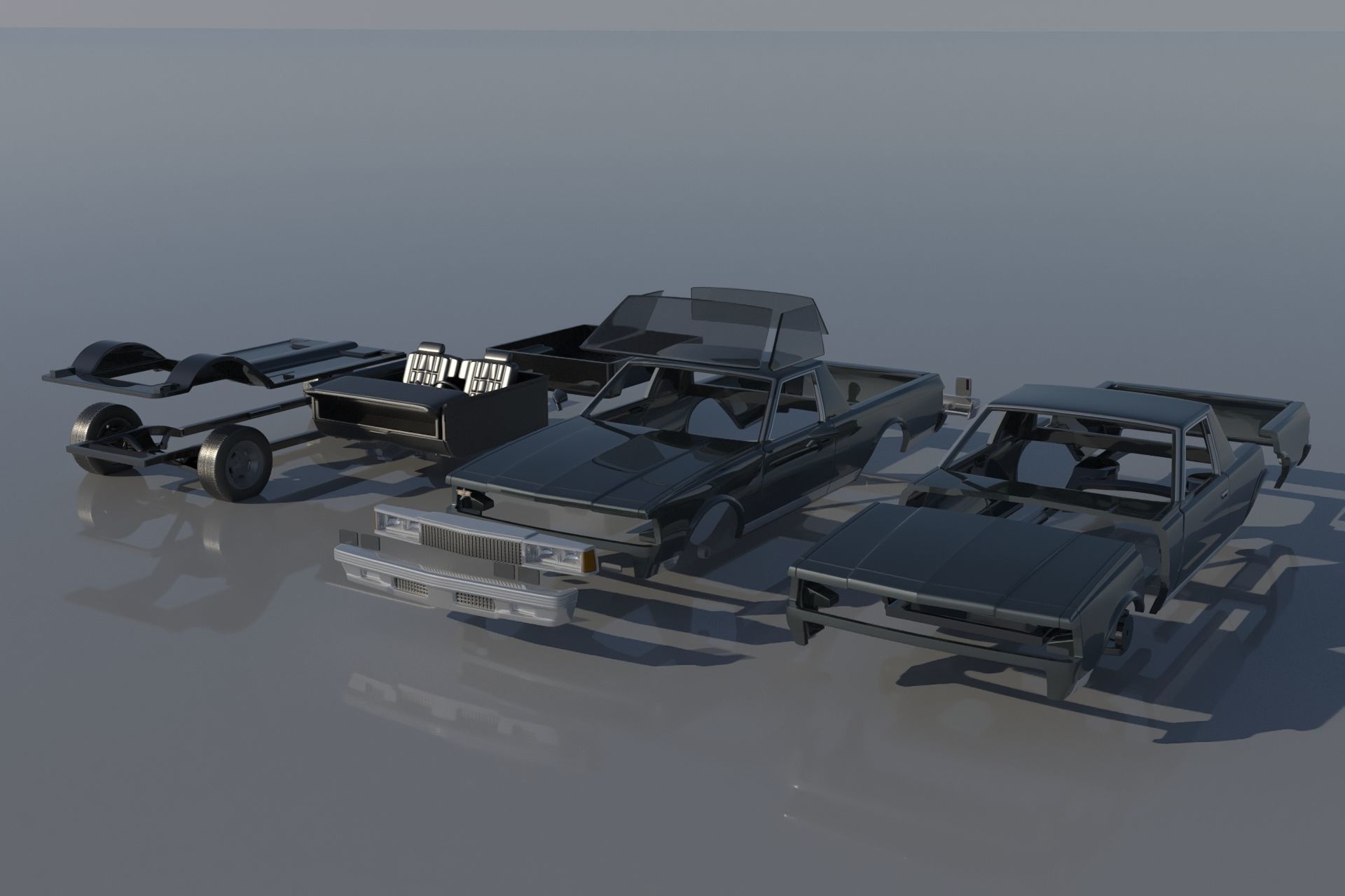 Chevrolet Caprice Pickup 1977  3D print model_9