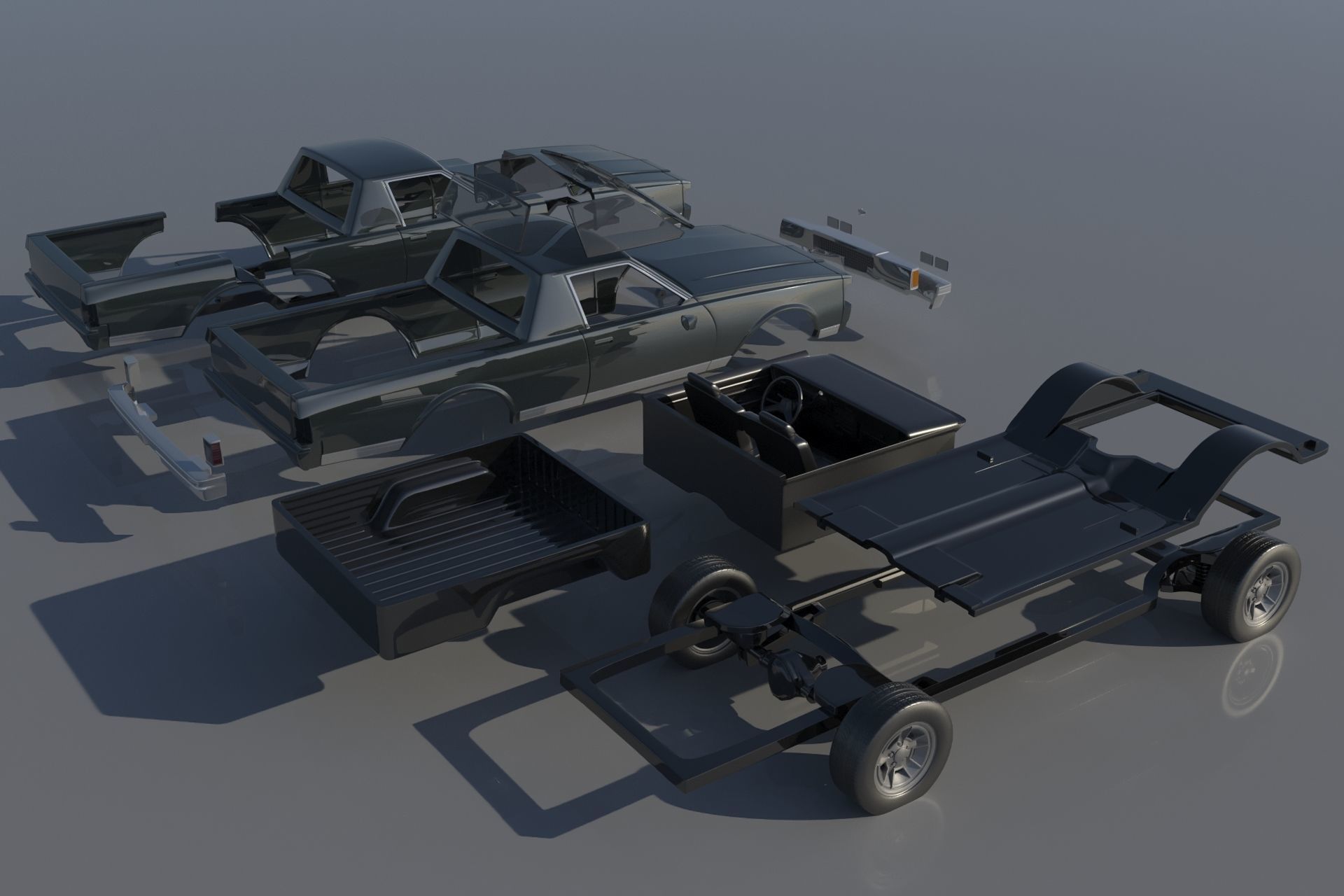 Chevrolet Caprice Pickup 1977  3D print model_12